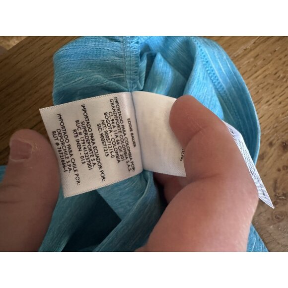 Eddie Bauer Women Long Sleeve V-Neck Stretch Ruched Shirt Sz Medium Lightweight - Picture 12 of 16